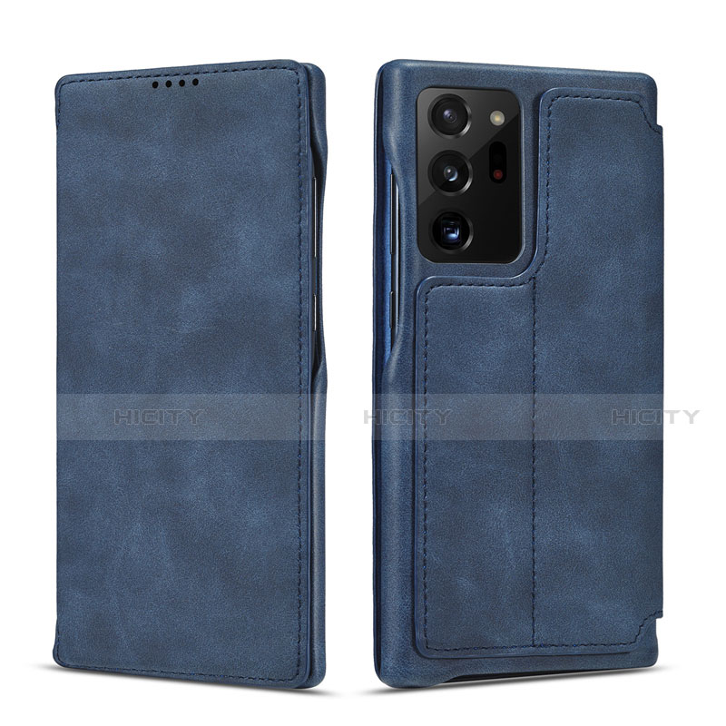 Custodia Portafoglio In Pelle Cover con Supporto N09 per Samsung Galaxy Note 20 Ultra 5G Blu