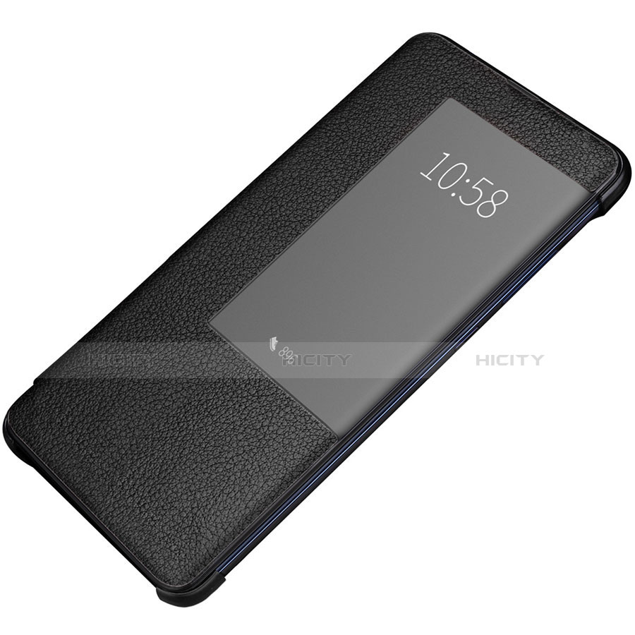 Custodia Portafoglio In Pelle Cover con Supporto P01 per Huawei Mate 20 Pro Nero