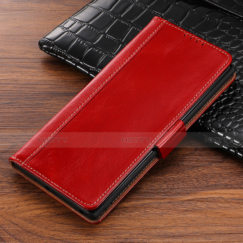 Custodia Portafoglio In Pelle Cover con Supporto P01 per Samsung Galaxy Note 10 5G Rosso