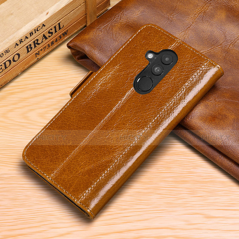 Custodia Portafoglio In Pelle Cover con Supporto P02 per Huawei Mate 20 Lite Arancione