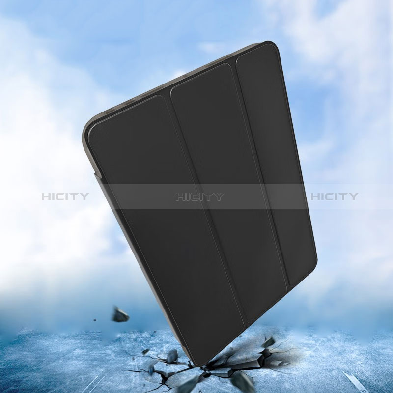 Custodia Portafoglio In Pelle Cover con Supporto P03 per Apple iPad Mini 6 Nero