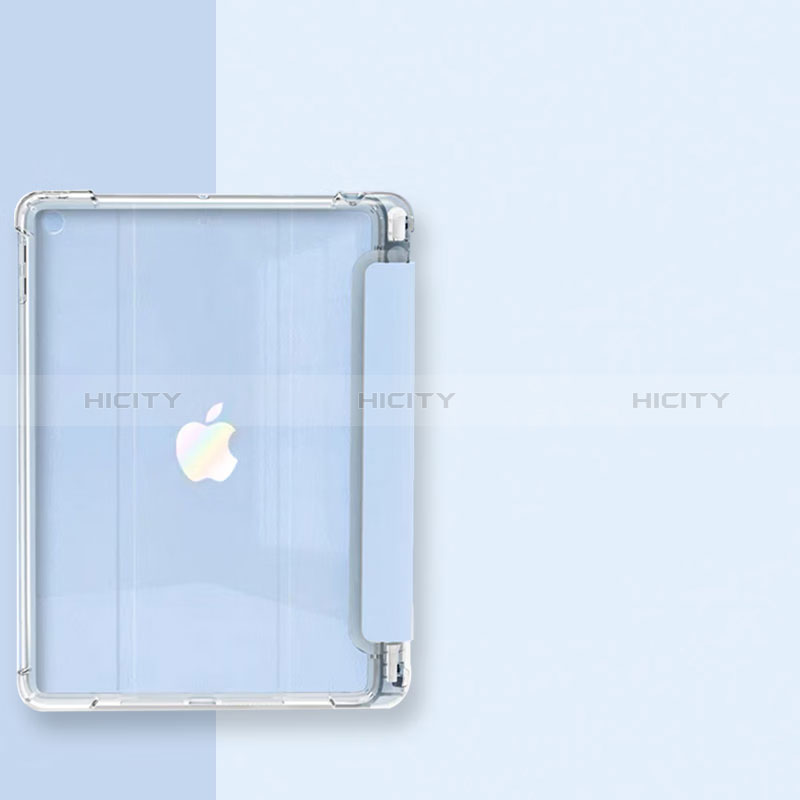 Custodia Portafoglio In Pelle Cover con Supporto P04 per Apple iPad 10.2 (2019) Cielo Blu