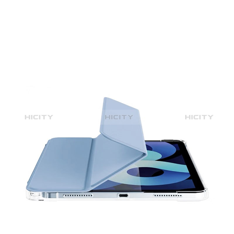 Custodia Portafoglio In Pelle Cover con Supporto P04 per Apple iPad 10.2 (2021) Cielo Blu