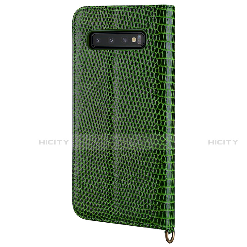 Custodia Portafoglio In Pelle Cover con Supporto P04 per Samsung Galaxy S10