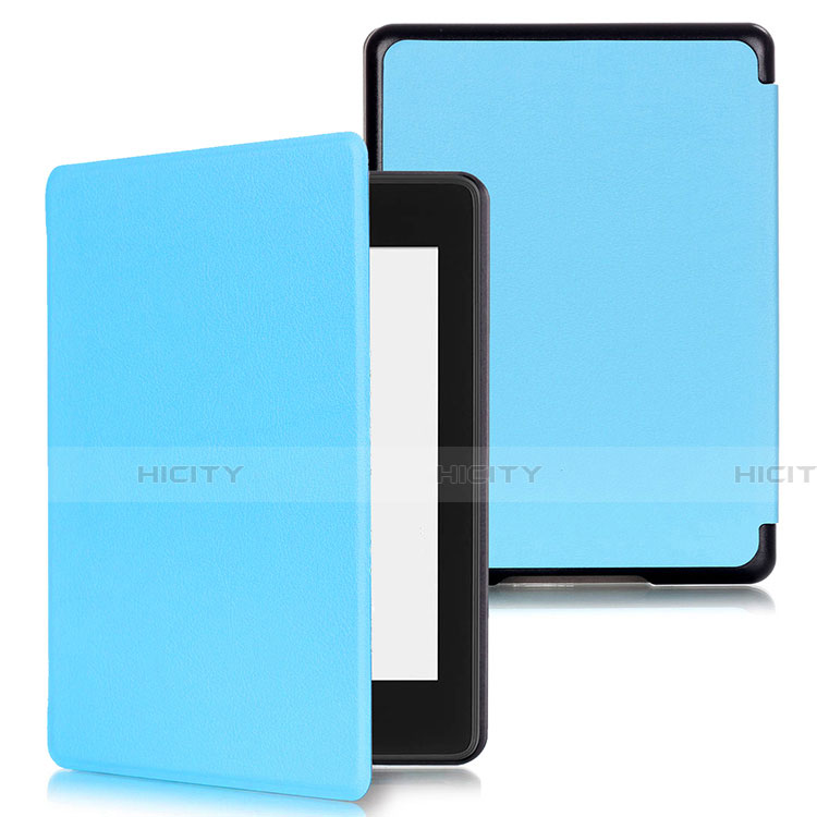 Custodia Portafoglio In Pelle Cover con Supporto per Amazon Kindle Paperwhite 6 inch Cielo Blu