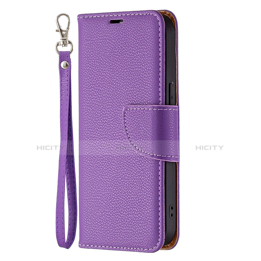 Custodia Portafoglio In Pelle Cover con Supporto per Apple iPhone 13 Pro Max Viola