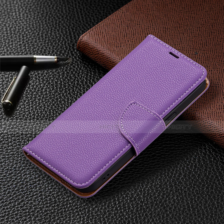 Custodia Portafoglio In Pelle Cover con Supporto per Apple iPhone 13 Pro Max Viola