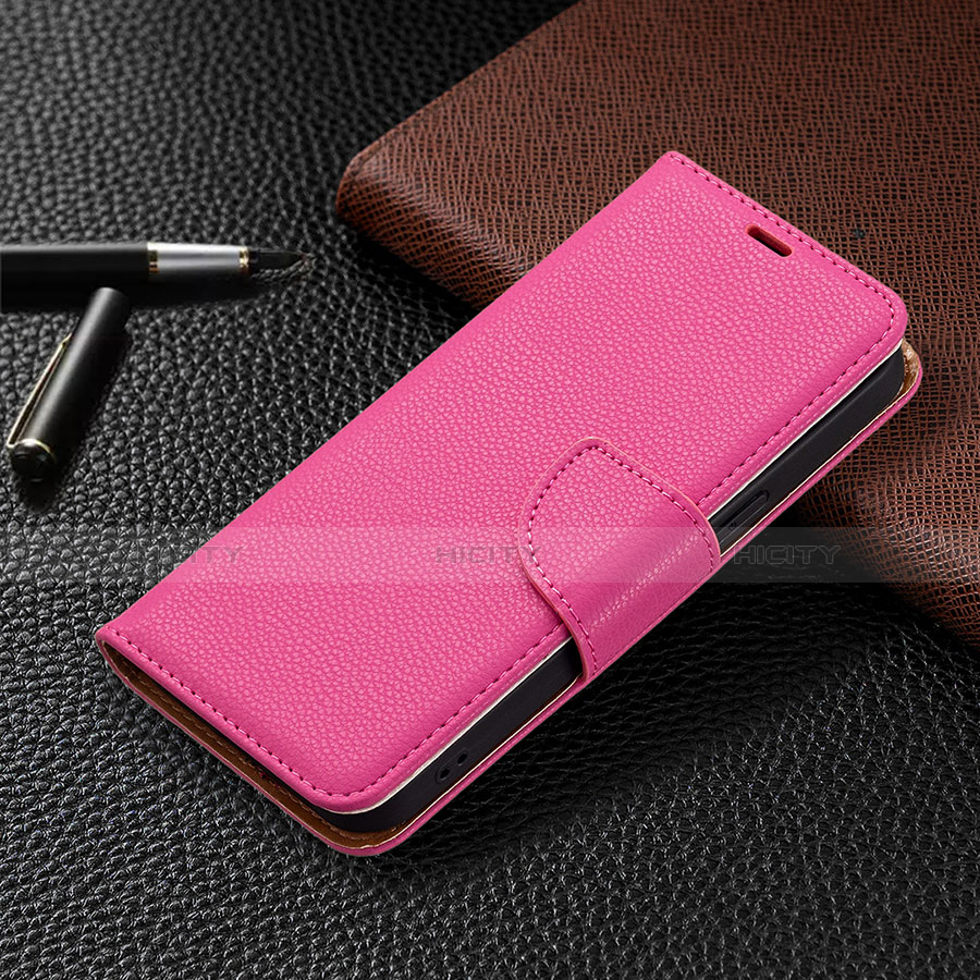 Custodia Portafoglio In Pelle Cover con Supporto per Apple iPhone 13 Pro Rosa Caldo