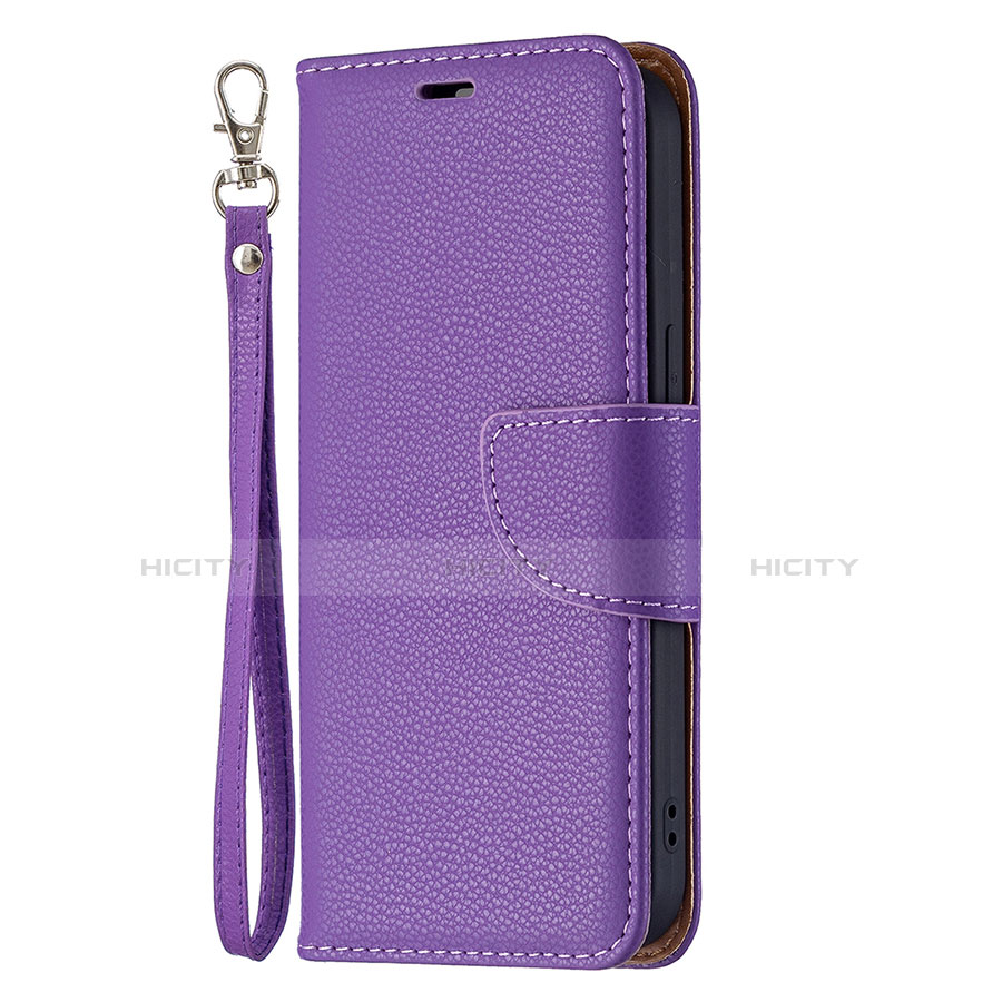 Custodia Portafoglio In Pelle Cover con Supporto per Apple iPhone 14 Plus Viola