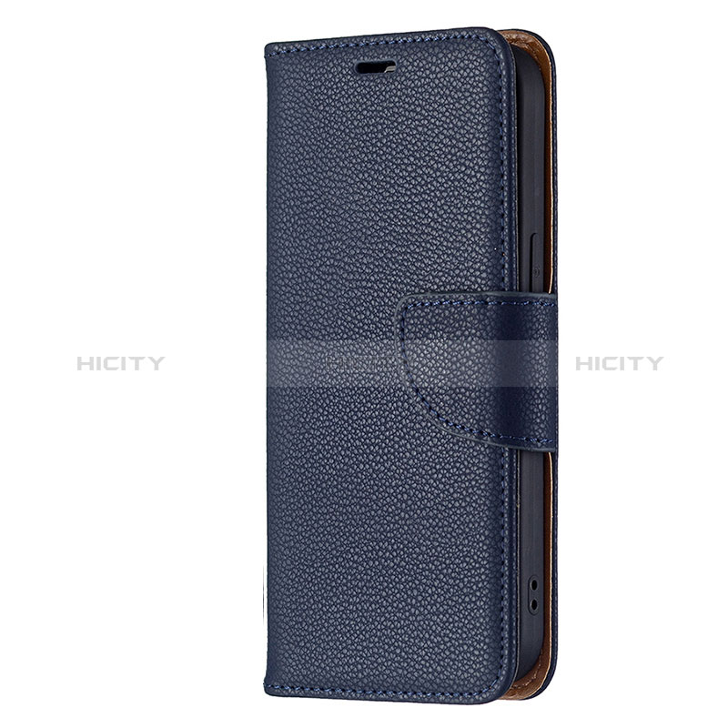 Custodia Portafoglio In Pelle Cover con Supporto per Apple iPhone 15 Blu