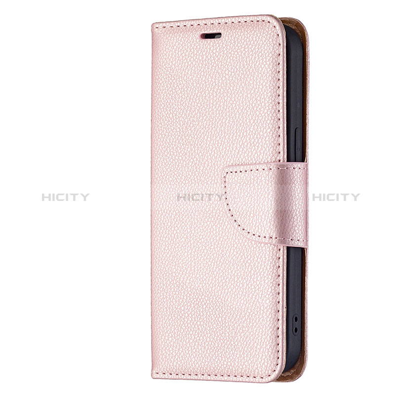 Custodia Portafoglio In Pelle Cover con Supporto per Apple iPhone 15 Oro Rosa