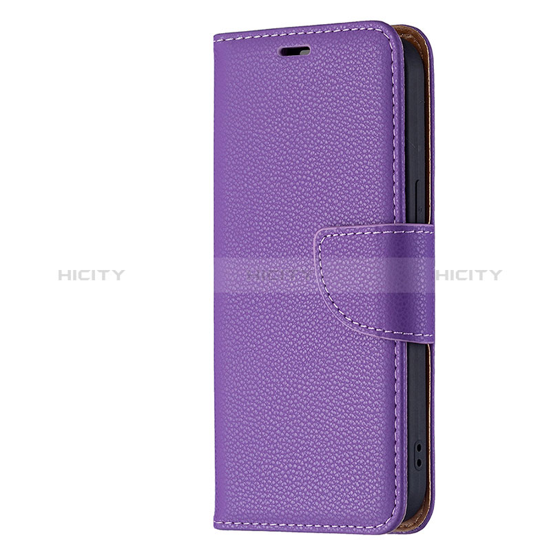 Custodia Portafoglio In Pelle Cover con Supporto per Apple iPhone 15 Plus Viola