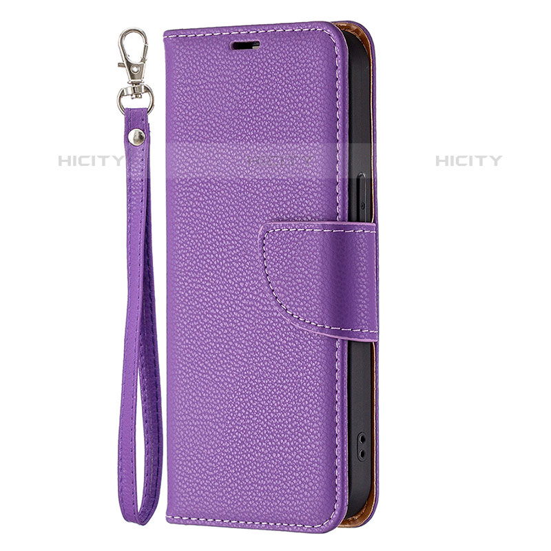 Custodia Portafoglio In Pelle Cover con Supporto per Apple iPhone 15 Pro Max Viola