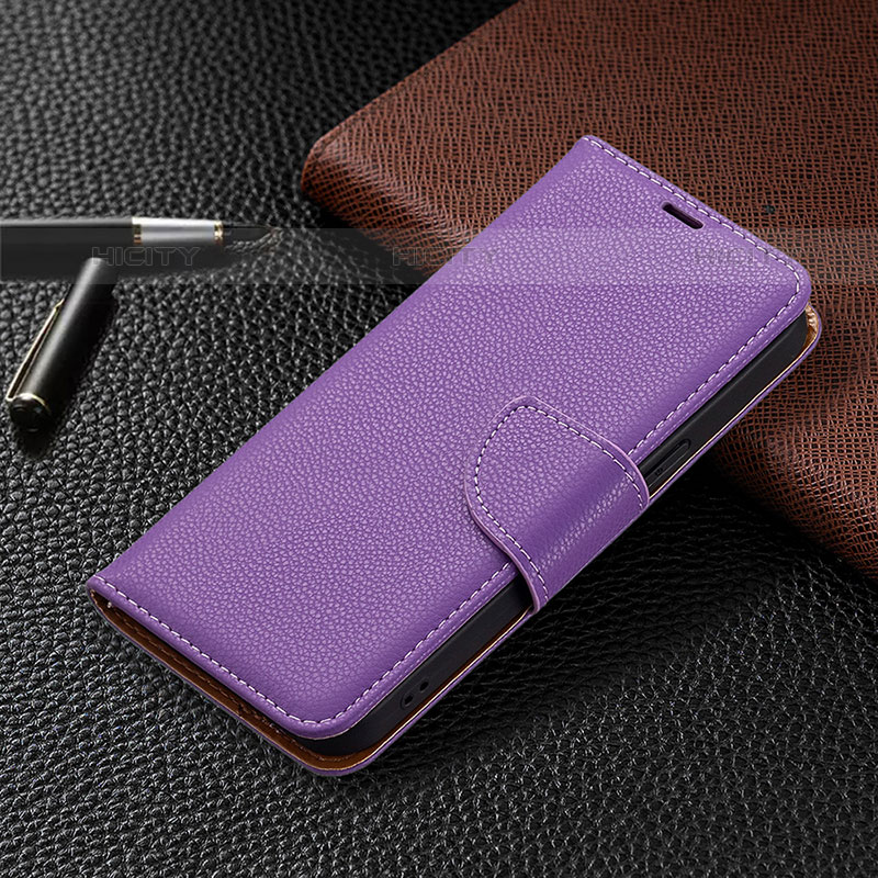 Custodia Portafoglio In Pelle Cover con Supporto per Apple iPhone 15 Pro Max Viola