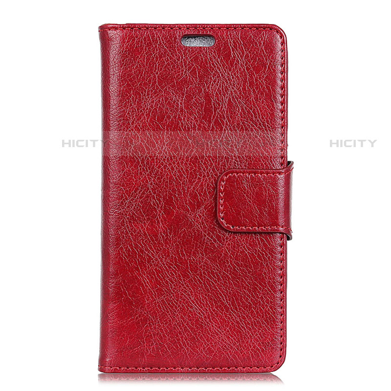 Custodia Portafoglio In Pelle Cover con Supporto per Asus Zenfone Max ZB663KL Rosso