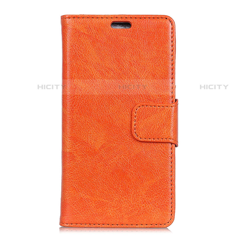 Custodia Portafoglio In Pelle Cover con Supporto per Asus ZenFone V Live Arancione