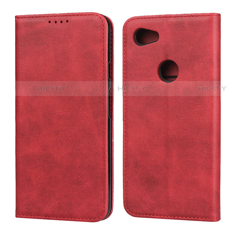 Custodia Portafoglio In Pelle Cover con Supporto per Google Pixel 3a XL Rosso