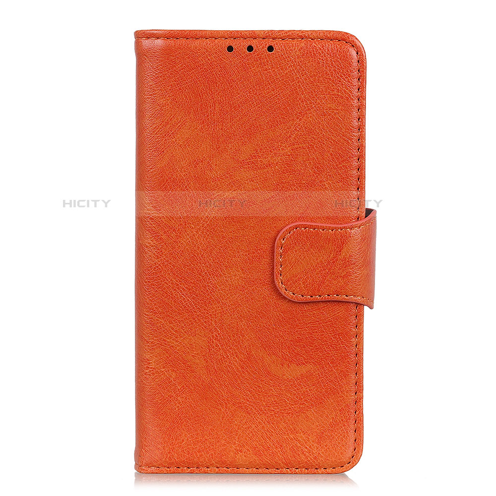 Custodia Portafoglio In Pelle Cover con Supporto per HTC Desire 19 Plus Arancione