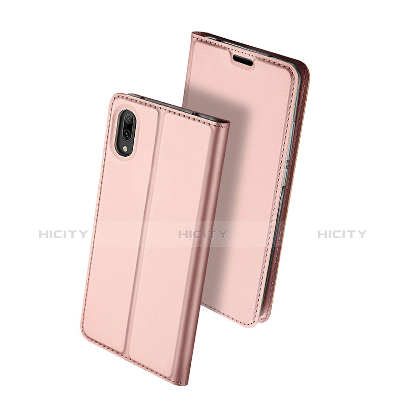 Custodia Portafoglio In Pelle Cover con Supporto per Huawei Enjoy 9 Oro Rosa