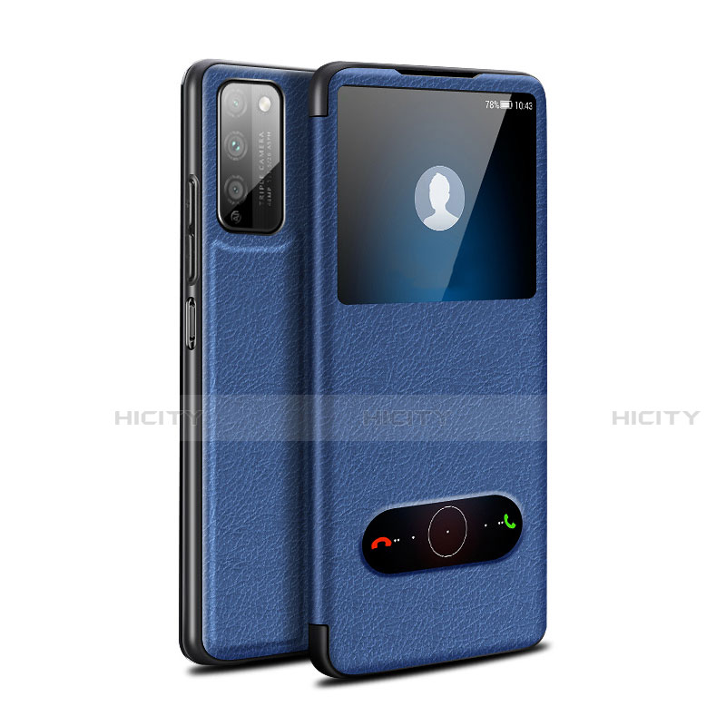 Custodia Portafoglio In Pelle Cover con Supporto per Huawei Honor 30 Lite 5G Blu