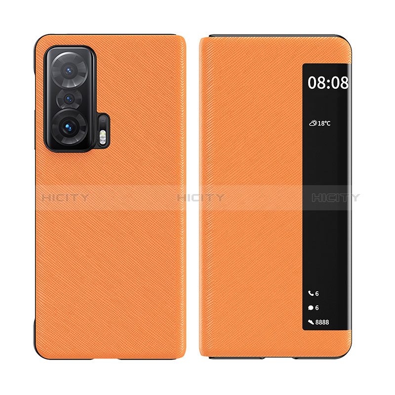 Custodia Portafoglio In Pelle Cover con Supporto per Huawei Honor Magic V 5G Arancione