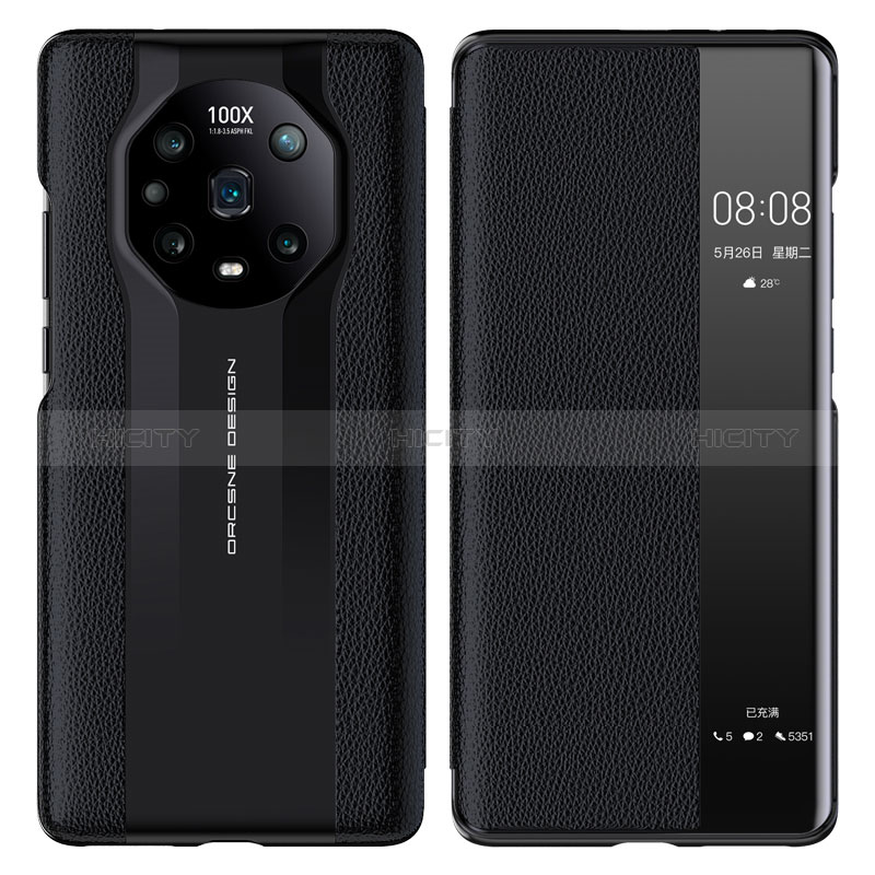 Custodia Portafoglio In Pelle Cover con Supporto per Huawei Honor Magic4 Pro 5G Nero