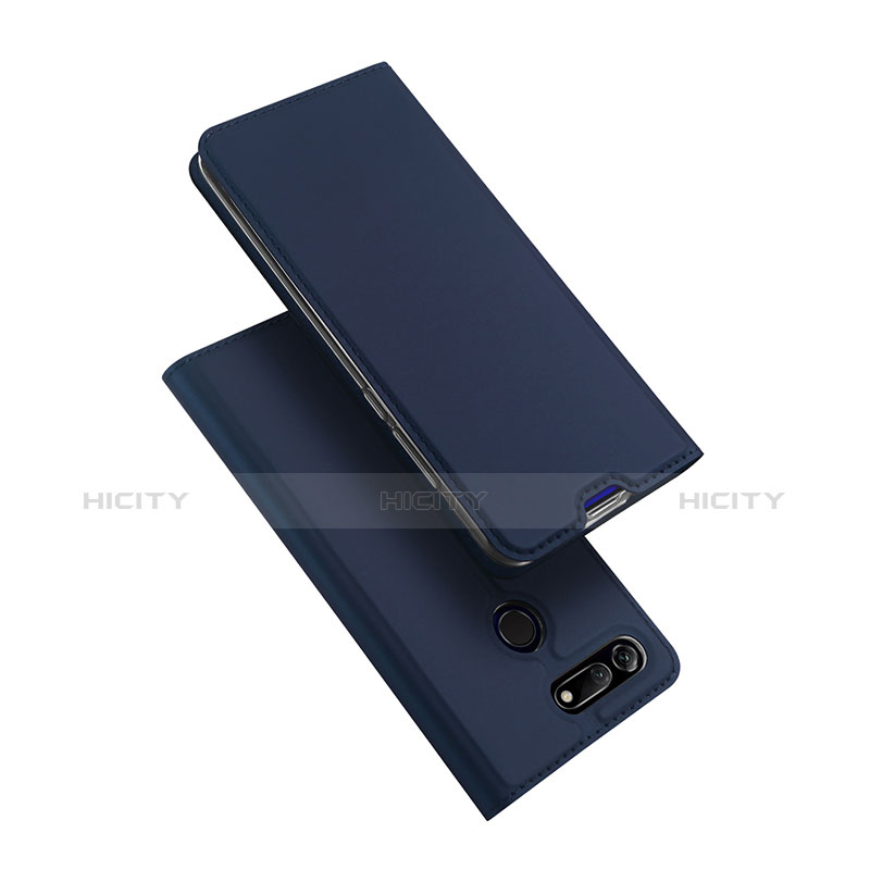 Custodia Portafoglio In Pelle Cover con Supporto per Huawei Honor View 20 Blu