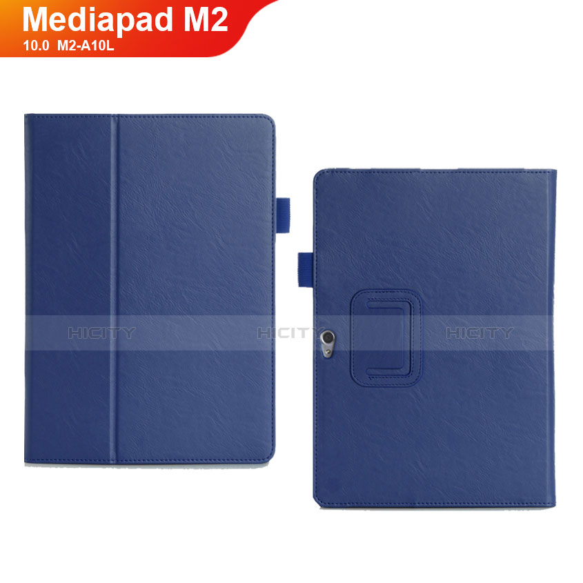 Custodia Portafoglio In Pelle Cover con Supporto per Huawei MediaPad M2 10.0 M2-A10L Blu