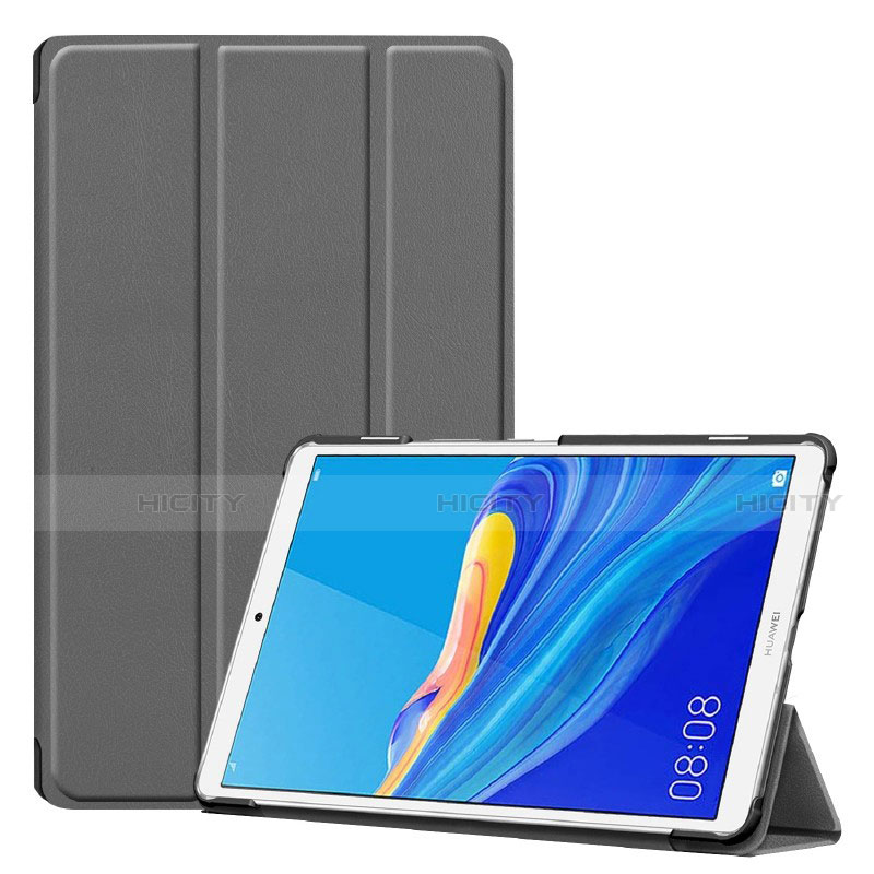 Custodia Portafoglio In Pelle Cover con Supporto per Huawei MediaPad M6 8.4 Grigio