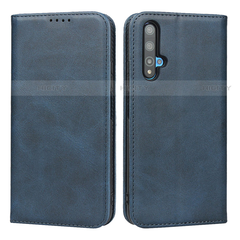 Custodia Portafoglio In Pelle Cover con Supporto per Huawei Nova 5T Blu