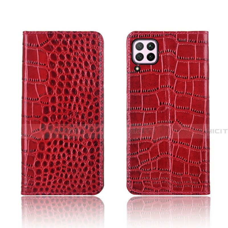 Custodia Portafoglio In Pelle Cover con Supporto per Huawei Nova 7i Rosso