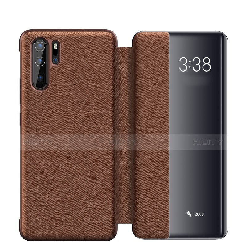 Custodia Portafoglio In Pelle Cover con Supporto per Huawei P30 Pro New Edition Marrone