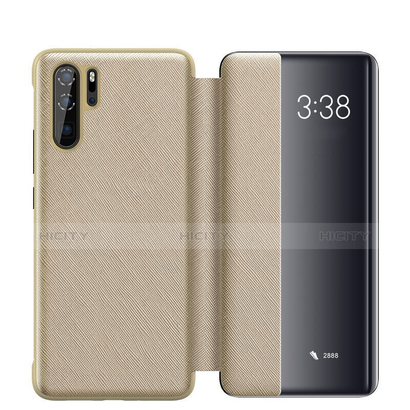 Custodia Portafoglio In Pelle Cover con Supporto per Huawei P30 Pro New Edition Oro