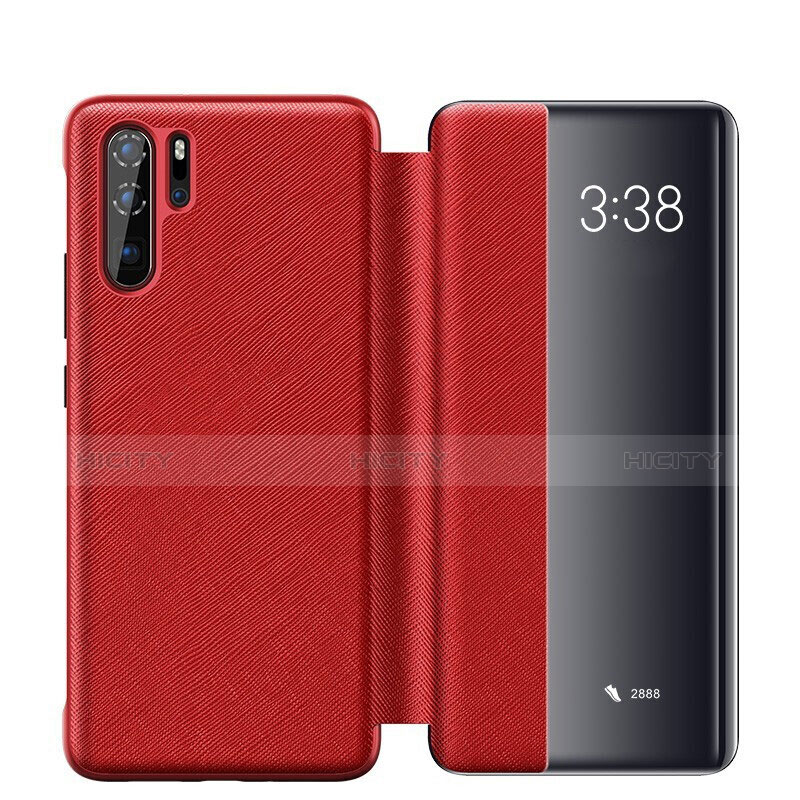 Custodia Portafoglio In Pelle Cover con Supporto per Huawei P30 Pro New Edition Rosso