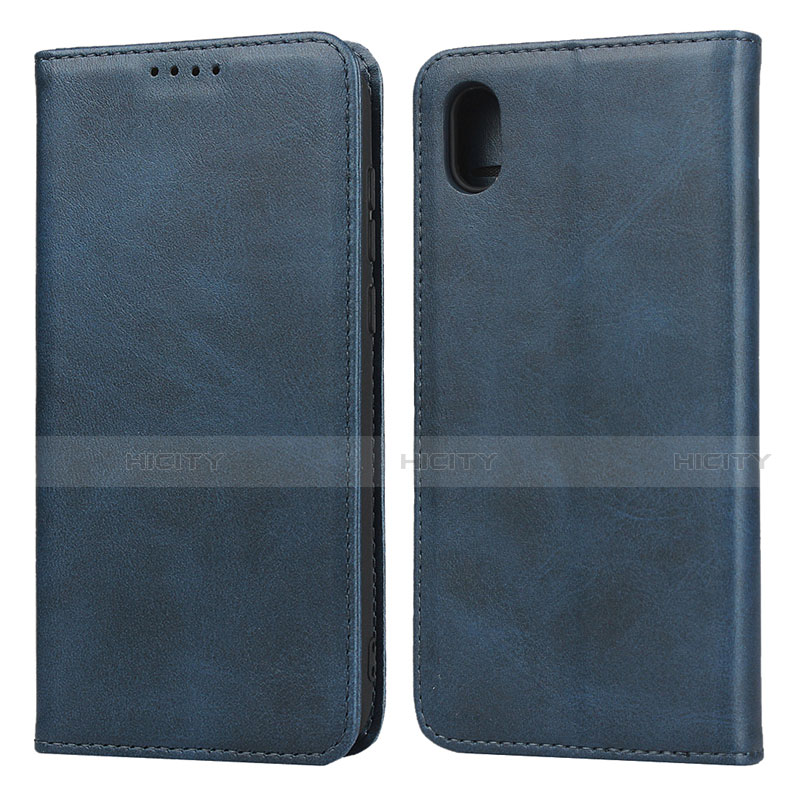 Custodia Portafoglio In Pelle Cover con Supporto per Huawei Y5 (2019) Blu