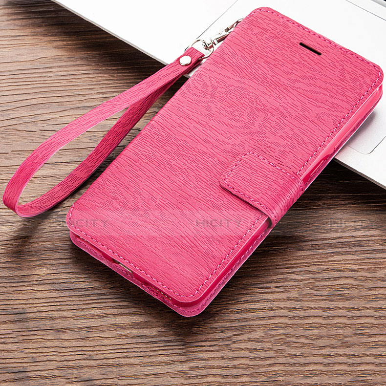 Custodia Portafoglio In Pelle Cover con Supporto per Huawei Y6 Prime (2019) Rosa Caldo