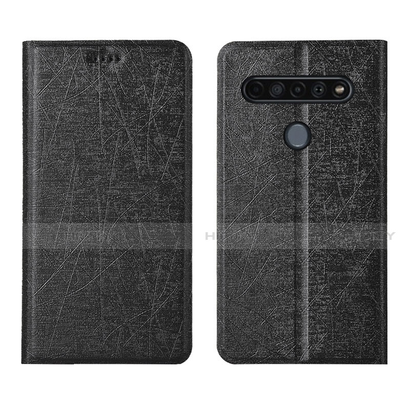 Custodia Portafoglio In Pelle Cover con Supporto per LG K51S Nero