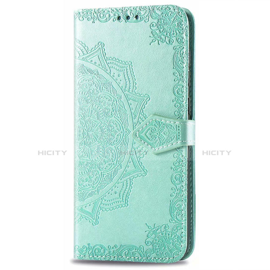 Custodia Portafoglio In Pelle Cover con Supporto per LG Stylo 6 Verde Pastello