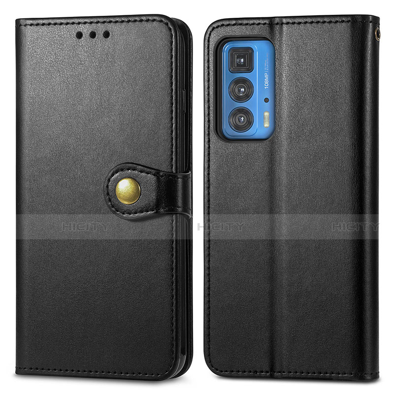 Custodia Portafoglio In Pelle Cover con Supporto per Motorola Moto Edge 20 Pro 5G Nero