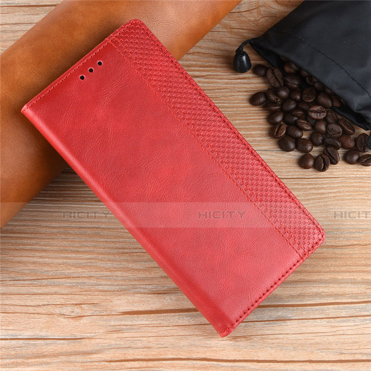 Custodia Portafoglio In Pelle Cover con Supporto per Motorola Moto Edge Rosso