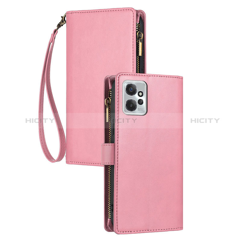 Custodia Portafoglio In Pelle Cover con Supporto per Motorola Moto G Power 5G (2023) Rosa