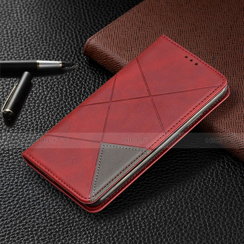 Custodia Portafoglio In Pelle Cover con Supporto per Nokia 1.3 Rosso