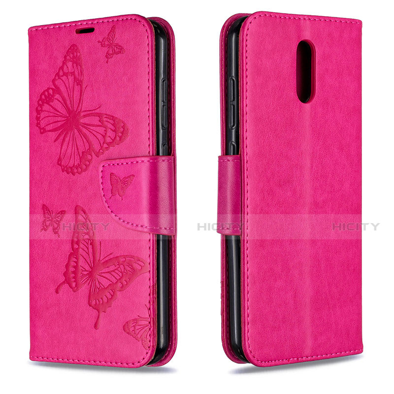 Custodia Portafoglio In Pelle Cover con Supporto per Nokia 2.3 Rosa Caldo