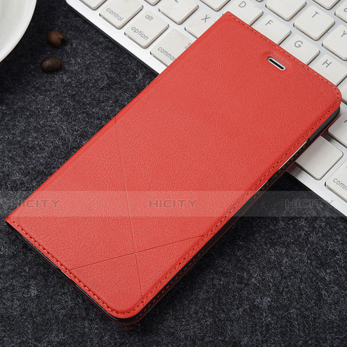 Custodia Portafoglio In Pelle Cover con Supporto per Oppo A3 Rosso