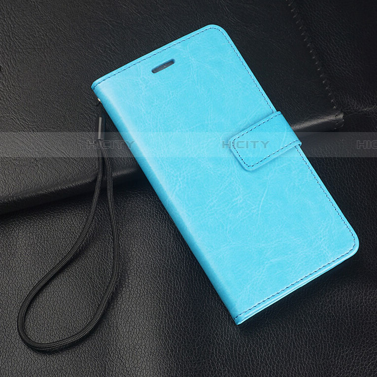 Custodia Portafoglio In Pelle Cover con Supporto per Oppo A5 (2020) Cielo Blu