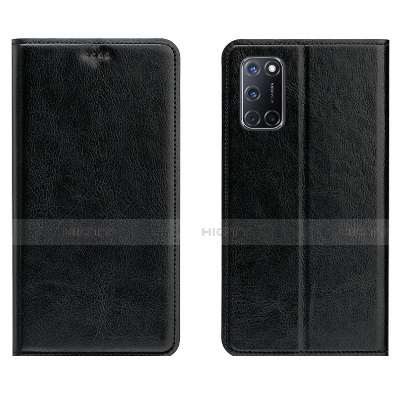 Custodia Portafoglio In Pelle Cover con Supporto per Oppo A92 Nero