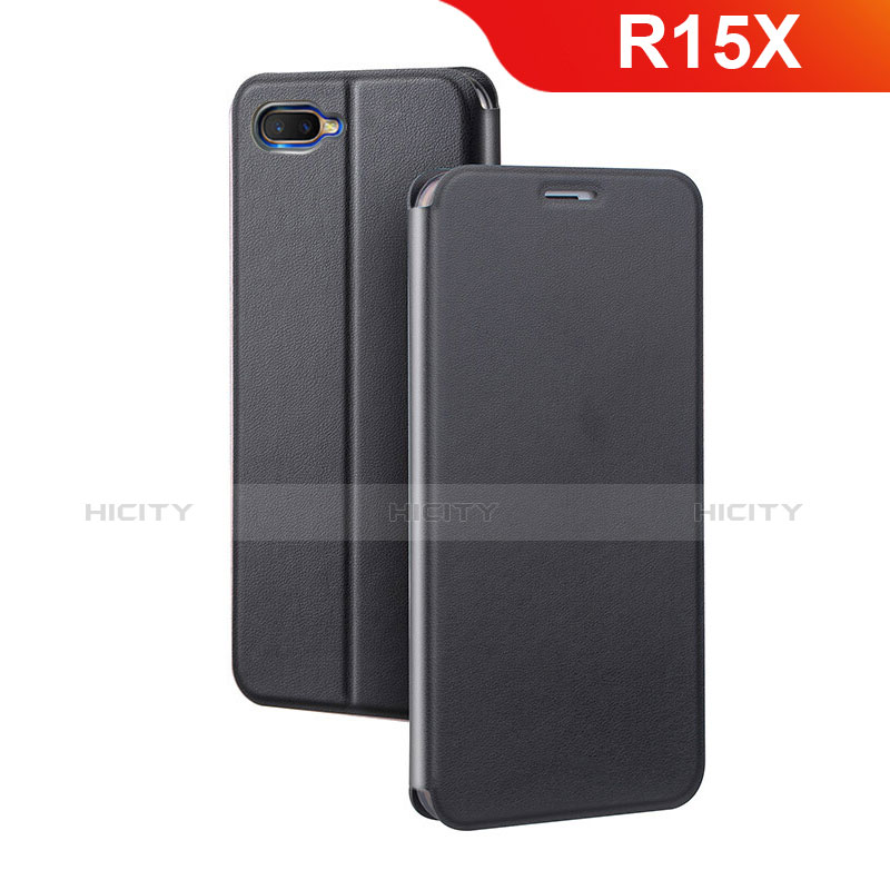 Custodia Portafoglio In Pelle Cover con Supporto per Oppo R15X Nero