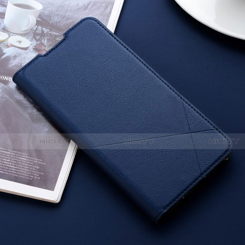 Custodia Portafoglio In Pelle Cover con Supporto per Oppo Reno2 Blu