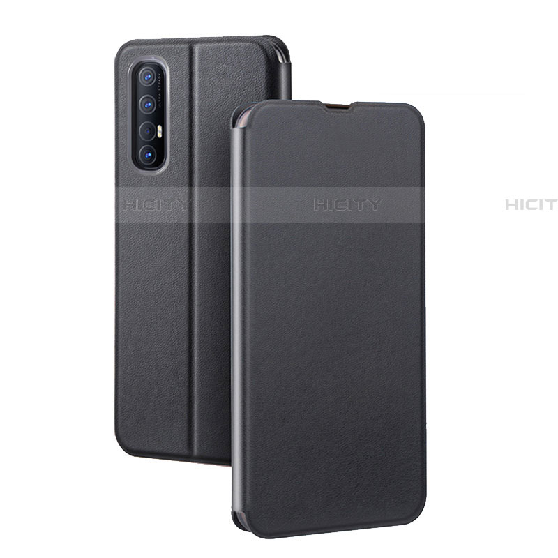 Custodia Portafoglio In Pelle Cover con Supporto per Oppo Reno3 Pro Nero