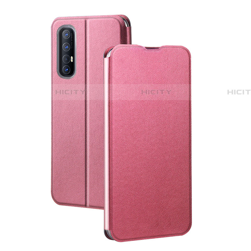 Custodia Portafoglio In Pelle Cover con Supporto per Oppo Reno3 Pro Rosa